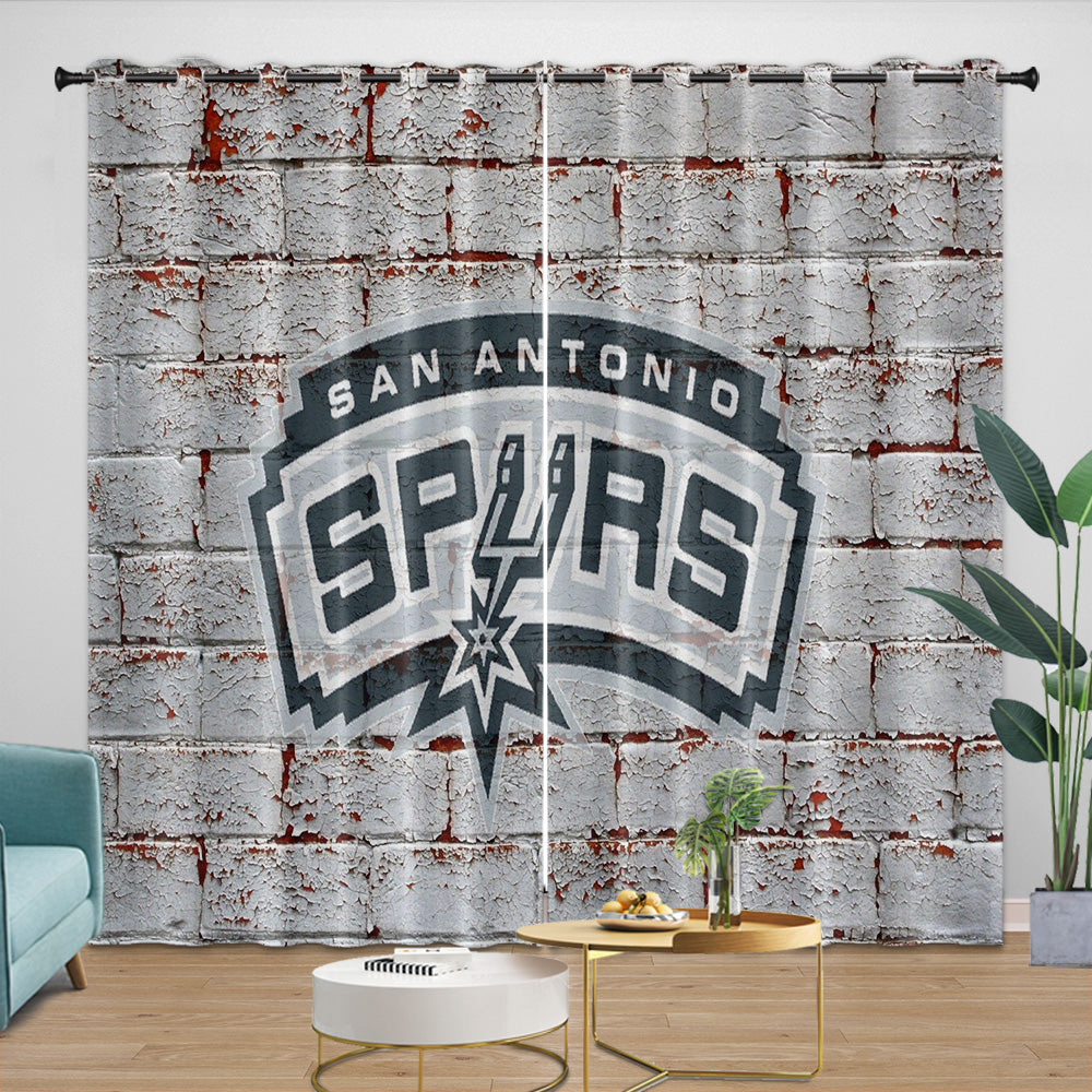 San Antonio Spurs Curtains Blackout Window Drapes Room Decoration (Online Order Only)