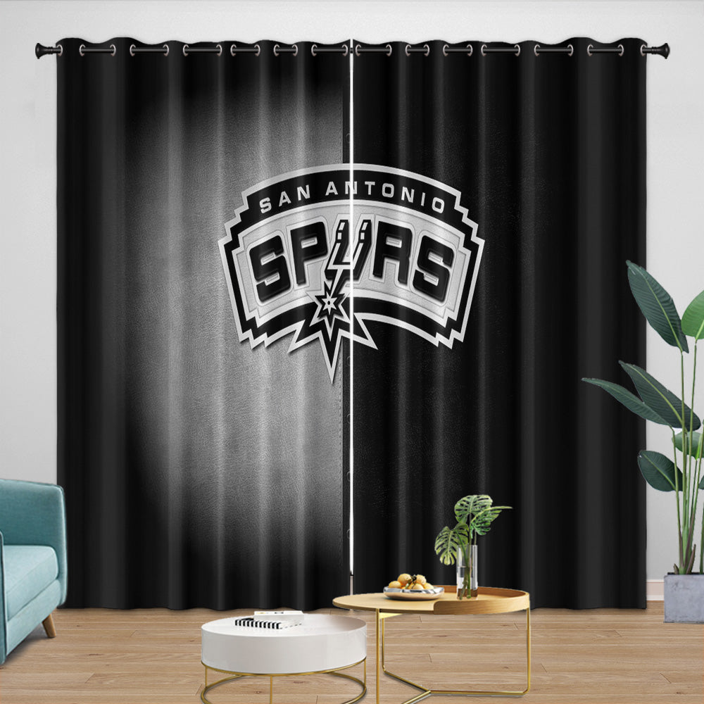 San Antonio Spurs Curtains Blackout Window Drapes Room Decoration (Online Order Only)