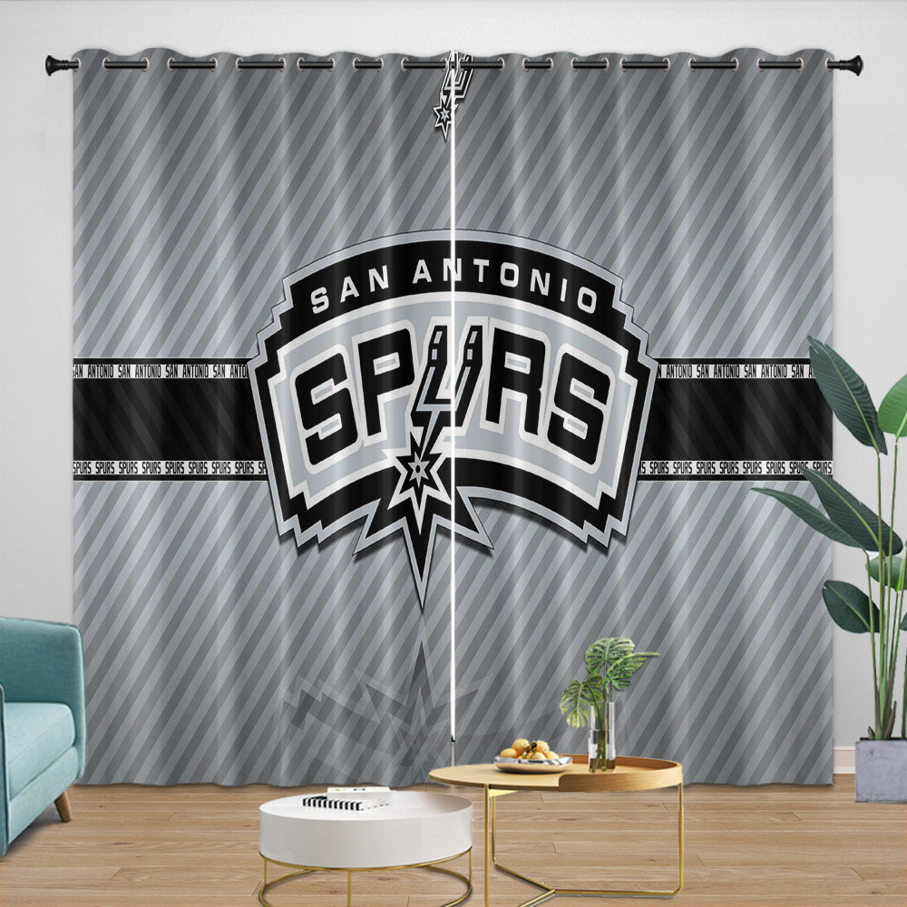 San Antonio Spurs Curtains Blackout Window Drapes Room Decoration (Online Order Only)