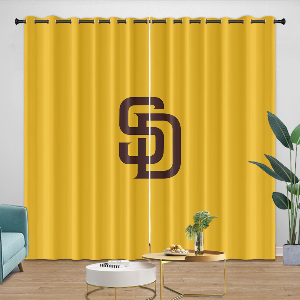San Diego Padres Curtains Blackout Window Drapes Room Decoration (Online Order Only)