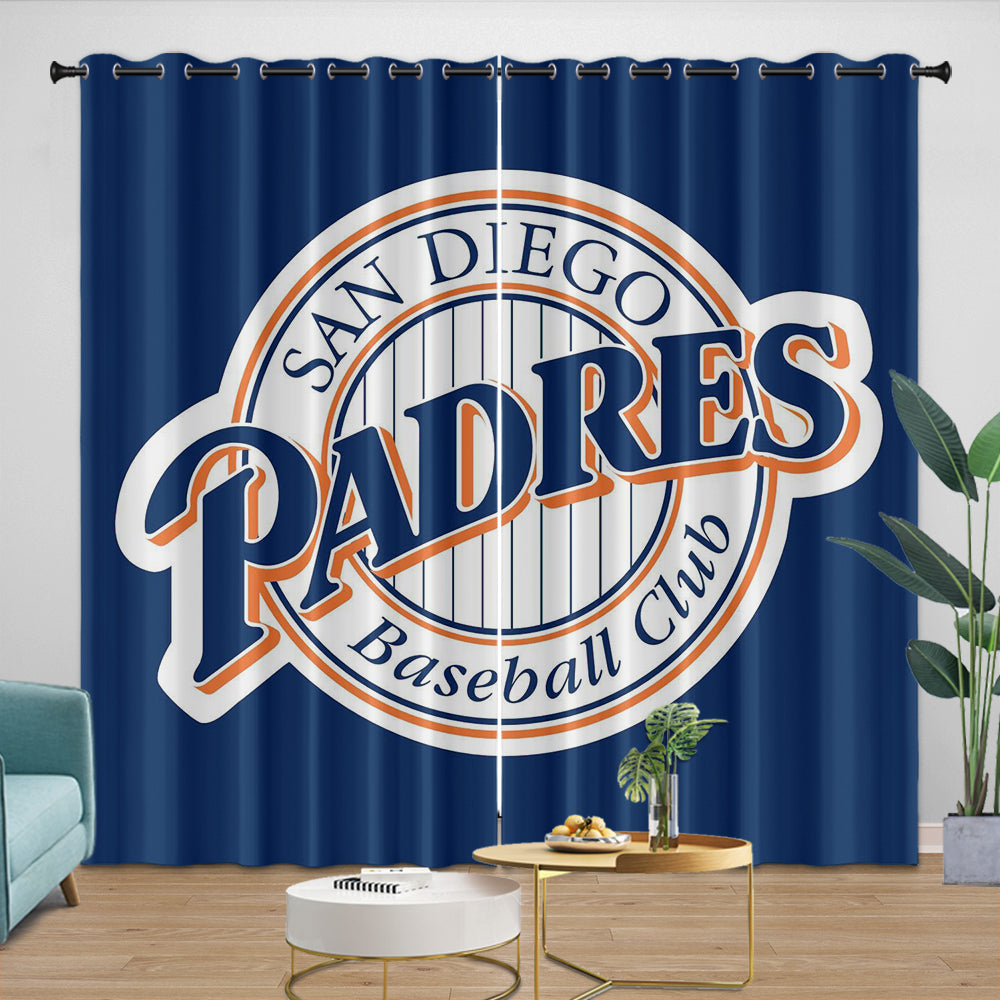 San Diego Padres Curtains Blackout Window Drapes Room Decoration (Online Order Only)