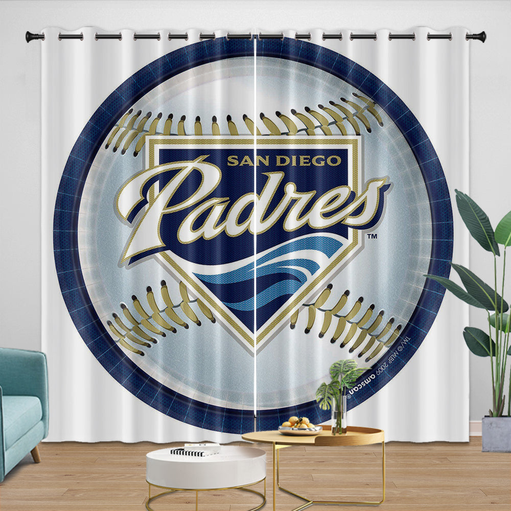 San Diego Padres Curtains Blackout Window Drapes Room Decoration (Online Order Only)