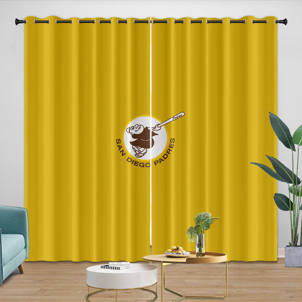 San Diego Padres Curtains Blackout Window Drapes Room Decoration (Online Order Only)