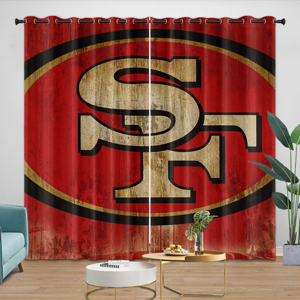 San Francisco 49ers Curtains Blackout Window Drapes Room Decoration (Online Order Only)