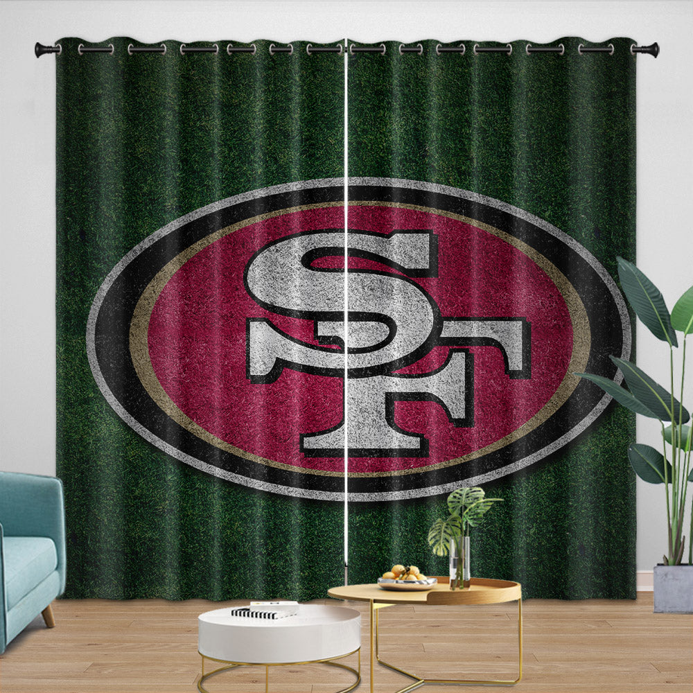 San Francisco 49ers Curtains Blackout Window Drapes Room Decoration (Online Order Only)