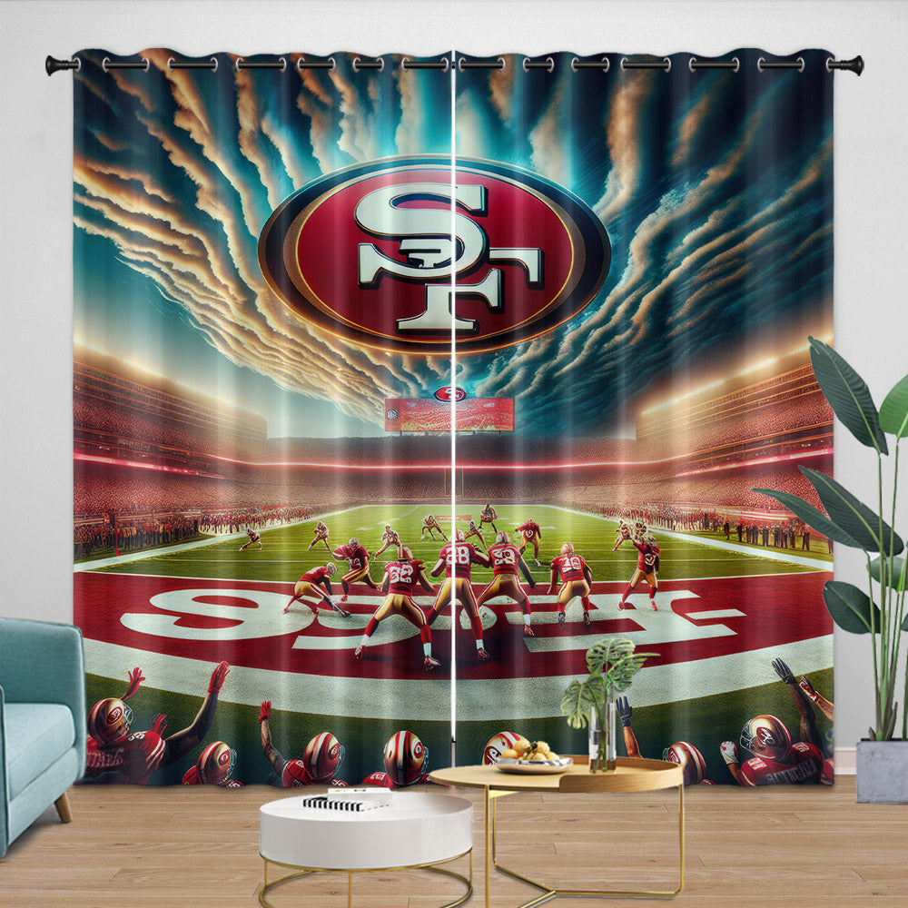 San Francisco 49ers Curtains Blackout Window Drapes Room Decoration (Online Order Only)