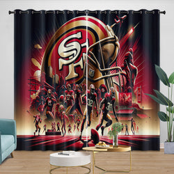 San Francisco 49ers Curtains Blackout Window Drapes Room Decoration (Online Order Only)