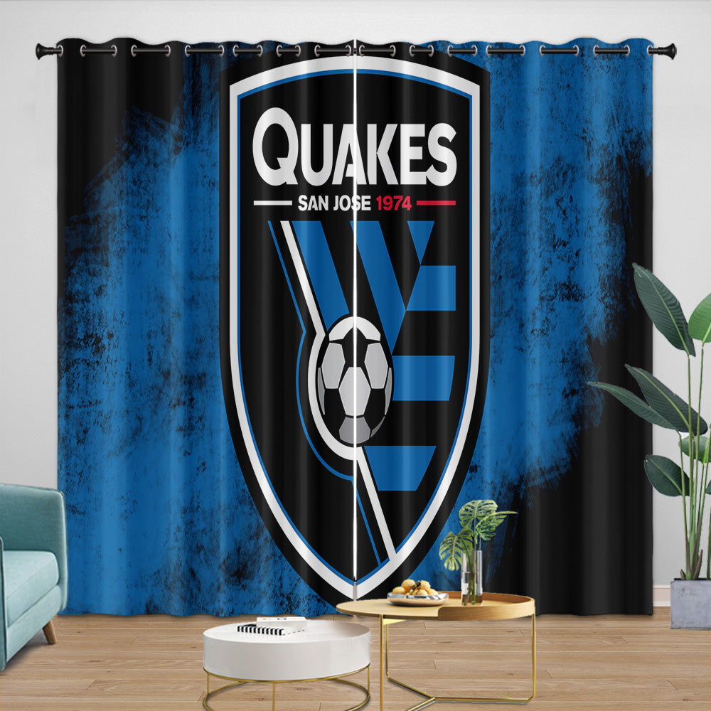 San Jose Earthquakes Curtains Blackout Window Drapes Room Decoration (Online Order Only)
