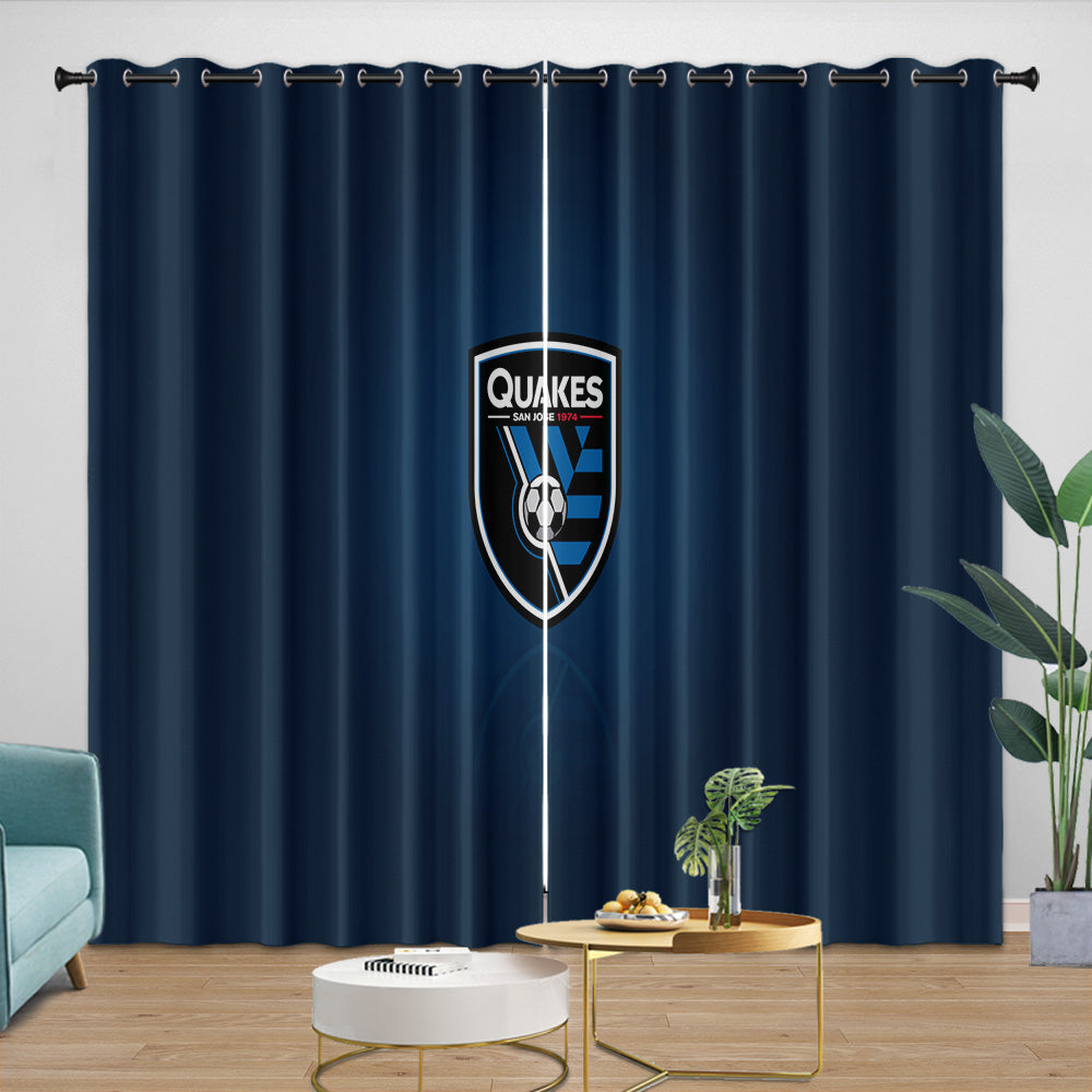 San Jose Earthquakes Curtains Blackout Window Drapes Room Decoration (Online Order Only)