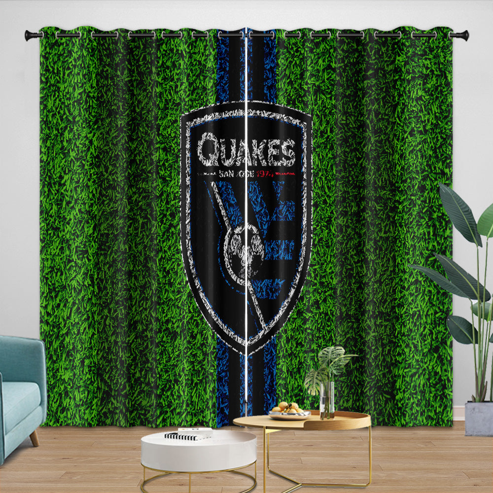 San Jose Earthquakes Curtains Blackout Window Drapes Room Decoration (Online Order Only)
