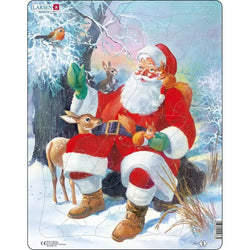 Santa with Animals 32 Piece Tray Jigsaw Puzzle Larsen (ONLINE ORDER ONLY)