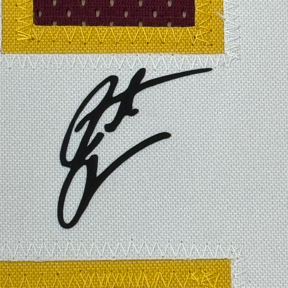 Framed Facsimile Autographed Santana Moss 35x39 Washington Red Reprint Laser Auto Football Jersey (ONLINE ORDER ONLY)