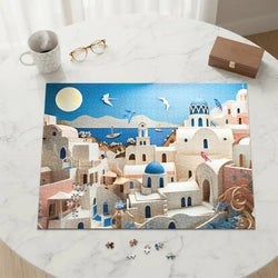 Santorini Greece 1000 Piece Jigsaw Puzzle Final Piece (ONLINE ORDER ONLY)