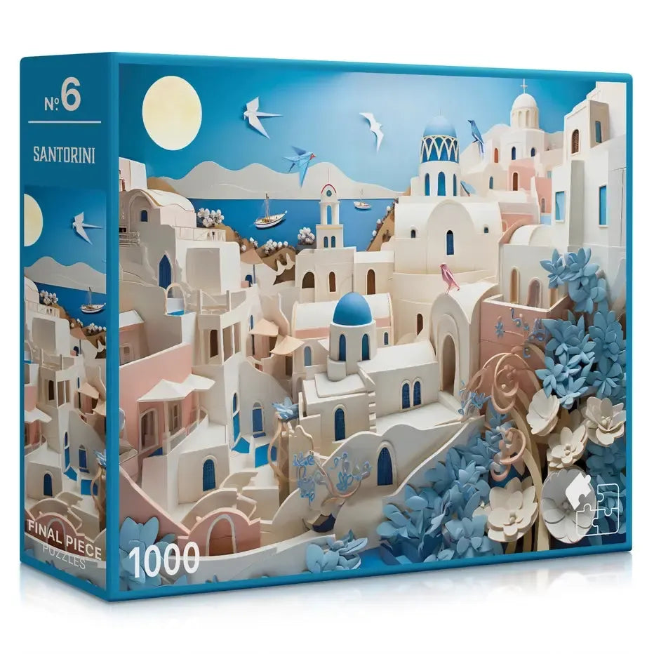 Santorini Greece 1000 Piece Jigsaw Puzzle Final Piece (ONLINE ORDER ONLY)