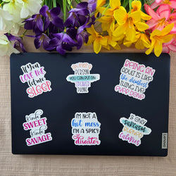 Sarcastic Funny Quote Stickers (ONLINE ORDER ONLY)