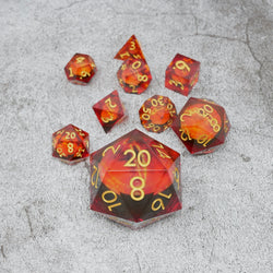 Sauron's Eye |  7 Piece Moving Eye DnD Dice Set | Acrylic RPG Gaming Dice (ONLINE ORDER ONLY)