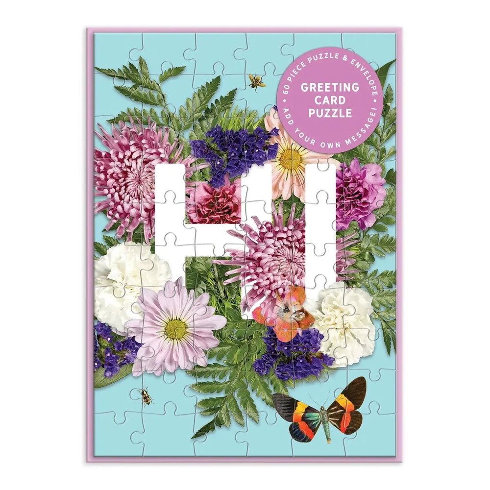 Say It with Flowers Hi Greeting Card 60 Piece Jigsaw Puzzle Galison (ONLINE ORDER ONLY)