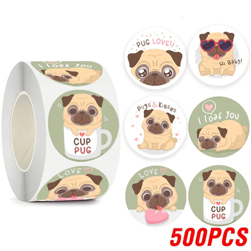 100-500pcs Cute Animal Encourage Sticker Kawaii Children Reward Stickers Creative School Supplies 2.5cm Circle Kids Toy Stickers (ONLINE ORDER ONLY)