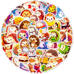 Hedgehog Cartoon Stickers for Scrapbook, Water Bottle, Laptop, Guitar - 10/25/50pcs (Online Order Only)