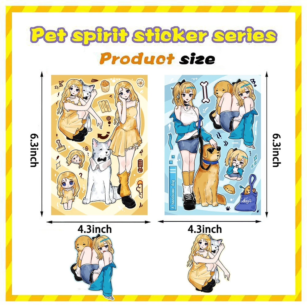8/16/32pcs Dogs and Girls Puzzle Sticker Funny Children DIY Cartoon Assemble Animals Stickers Kids Toys Boys Girls Gifts﻿ (ONLINE ORDER ONLY)