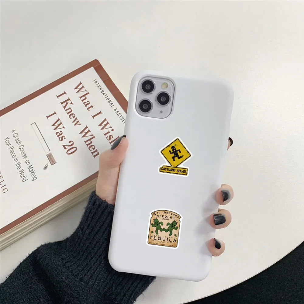 10/30/53PCS Funny Cactus Stickers Personification Graffiti Sticker Cartoon DIY Decoration Laptop Phone Guitar Car Bike Decal Toy (ONLINE ORDER ONLY)