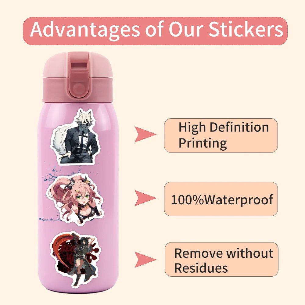 10/30/60PCS Zenless Zone Zero Stickers Game Sticker Cartoon Decals DIY Luggage Laptop Phone Car Bike Skateboard Graffiti Kid Toy (ONLINE ORDER ONLY)