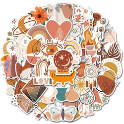Bohemian Cartoon Art Stickers: Laptop, Phone, Luggage, Guitar, Fridge, Scrapbook, Graffiti (10/30/50/100pcs) (ONLINE ORDER ONLY)