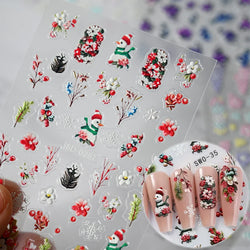 Painting Purple Flower Nail Sticker Daisy Wildflowers Butterfly Gradient Design Decal Geometry Line Charm Foils Manicure Sliders (ONLINE ORDER ONLY)