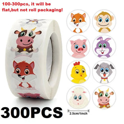 100-500PCS New Kids Stickers Korean Stationery Rolling Cartoon Animal Stickers Roll Small Packaging Stickers Photocard Decor (ONLINE ORDER ONLY)