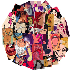 10/30/50PCS Anime Hentai Sexy Beauty Girls Stickers Graffiti PVC Waterproof Motorcycle Laptop Guitar Phone Bike Decals DIY Toys (Online Order Only)