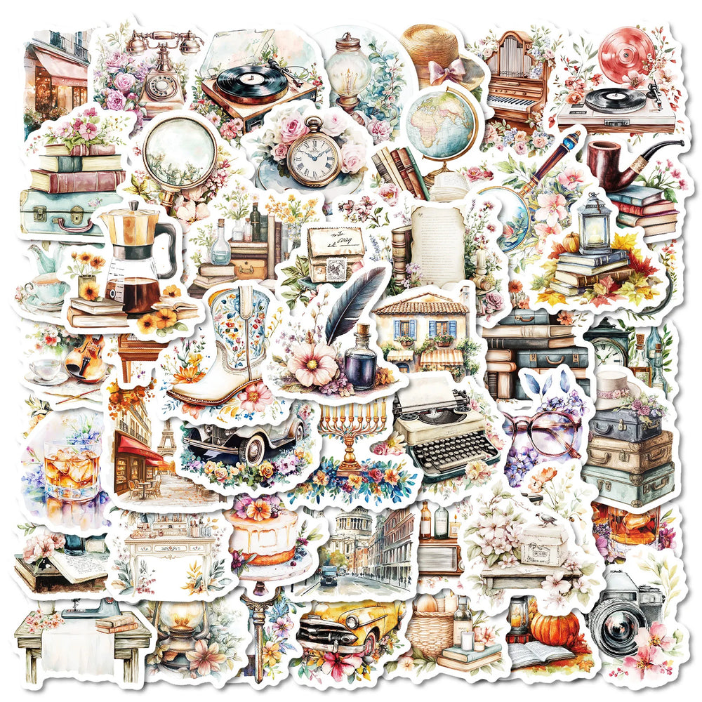 50Pcs Flower Graffiti Stickers for Helmet, Wall, Desktop Decoration (ONLINE ORDER ONLY)