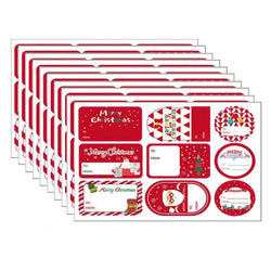 High-quality Adhesive Labels Christmas Gift Tag Stickers Santa Elk Xmas Theme Diy Present Box Greeting Card Envelope Labels 10 (ONLINE ORDER ONLY)