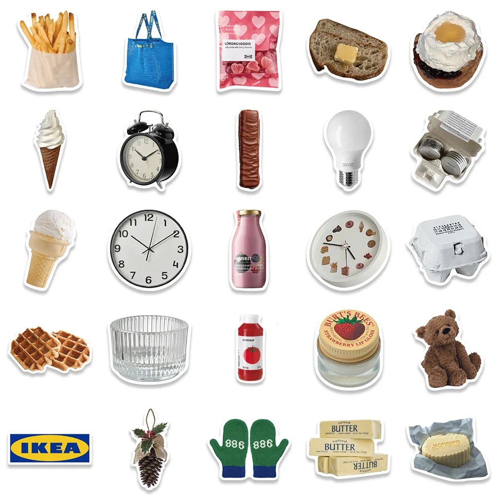10/30/50pcs Food and Household Item Sticker Packs (ONLINE ORDER ONLY)