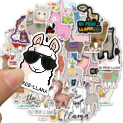 50PCS Cute Llama Alpaca Animal Stickers for Kids Skateboard Bike Waterproof (Online Order Only)