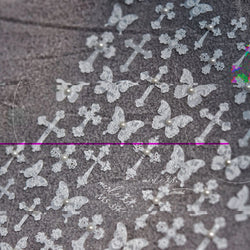 Black White Pearl Lace Butterfly Cross Retro Figure Flower Symmetric Self Adhesive Nail Art Stickers  Manicure Decals Wholesale (ONLINE ORDER ONLY)