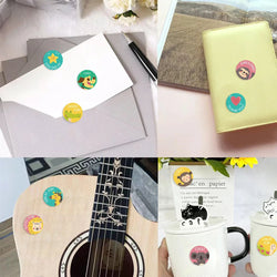 500pcs/Roll Cartoon Animals Stickers Kawaii Teacher Reward Diy Pvc Laptop Decals Decoration Stiker Children Toy Girl Gift (ONLINE ORDER ONLY)