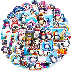 10/30/50PCS Cute Penguin PVC Sticker Aesthetic DIY Children's Decoration Scrapbooking Japan Stationery School Supplies for Kids (ONLINE ORDER ONLY)