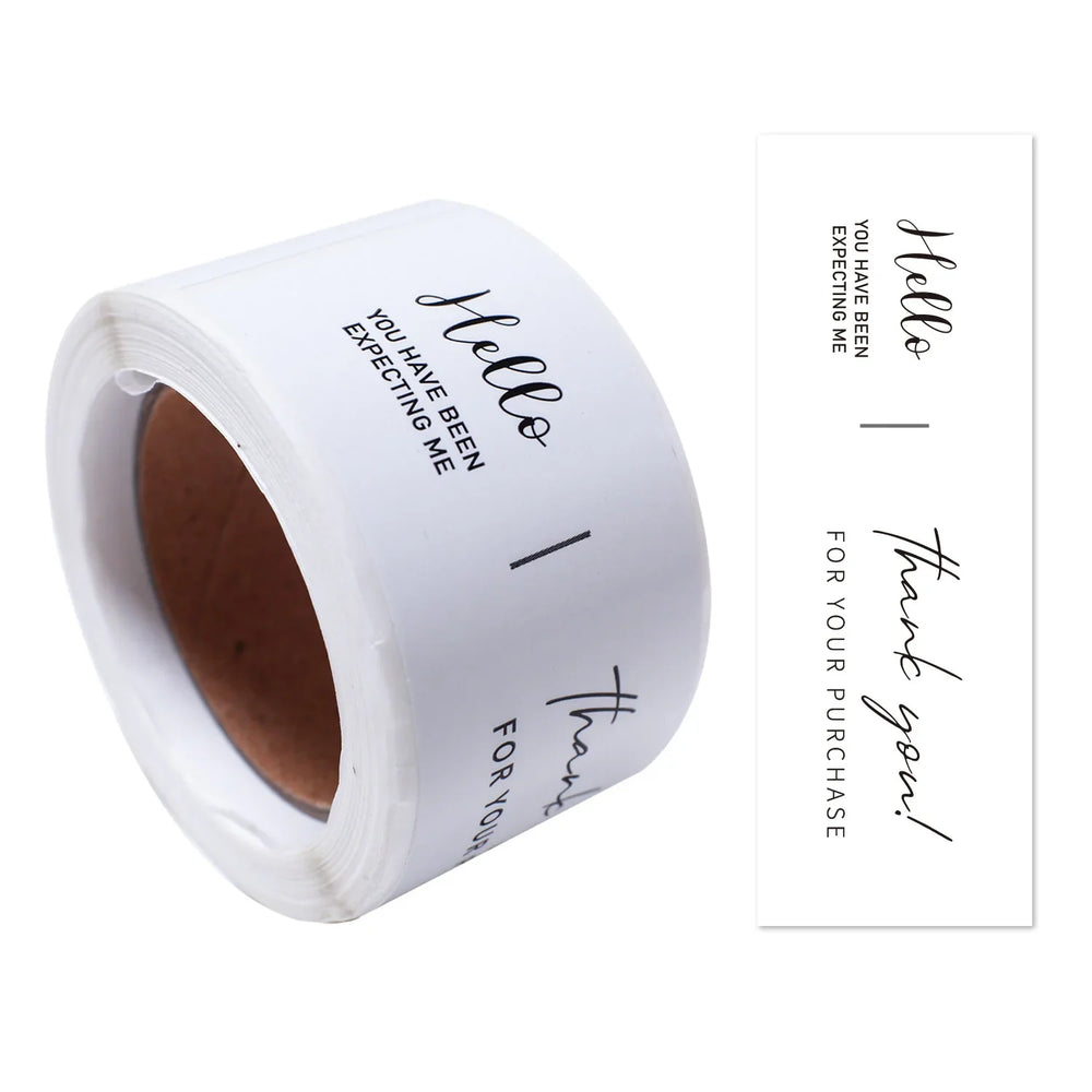 100pcs/Roll 3*9cm Thank You For Your Purchase Stickers For Small Business Gift Package Personalized Labels (Online Order Only)