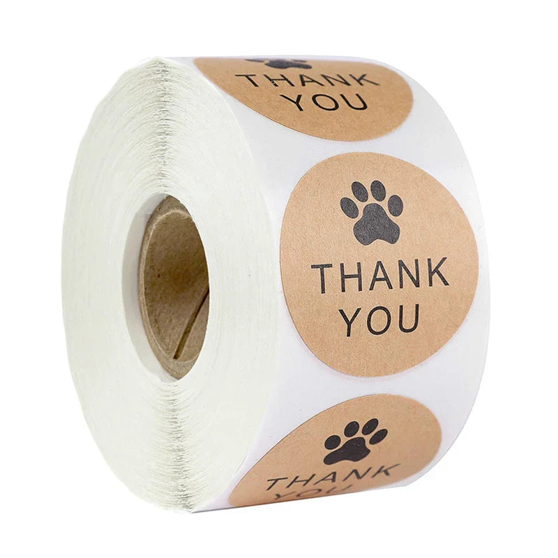 500pcs Multiple Styles Kraft Gracias Spanish Thank You Labels Stickers Handmade Scrapbooking Stationery Sticker (ONLINE ORDER ONLY)