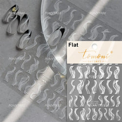 Golden Ink Brush Hot Stamping Irregular Lines Texture Sensation Moon Advanced Feeling Adhesive Nail Art Sticker Manicure Decals (Online Order Only)