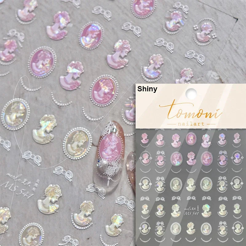 Hot Stamping Colourful Sunflower Starry Night Impressionism Embossment Adhesive Nail Art Sticker Shiny Rhinestone Manicure Decal (Online Order Only)