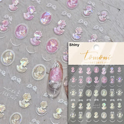 Hot Stamping Colourful Sunflower Starry Night Impressionism Embossment Adhesive Nail Art Sticker Shiny Rhinestone Manicure Decal (Online Order Only)