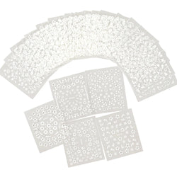 30 Sheets Cherry Blossom Nail Art Stickers White Flower Self-Adhesive Nail Decals with Assorted Floral Patterns for Manicuring * (Online Order Only)
