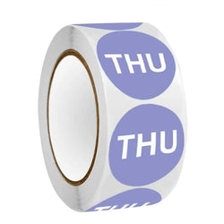 500Pcs/1 Rolls 2.5cm Packaging Weekly Stickers English Color Date From Monday to Sunday Stationery Sticker (ONLINE ORDER ONLY)