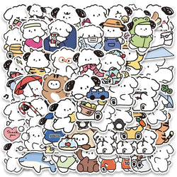 50pcs Cute Cartoon Animals Puppy Dogs Stickers For Laptop Water Bottle Luggage Notebook Waterproof Graffiti Vinyl Decals (ONLINE ORDER ONLY)