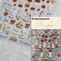 Shiny Attractive Apple Core Peel Cute Fruits Bowknot Tie Star Self Adhesive Nail Art Stickers Charming Rhinestone Manicure Decal (ONLINE ORDER ONLY)