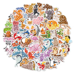 10/30/50/100PCS Cool Holographic Kawaii Animal Stickers Scrapbook Suitcase Phone Laptop Bike Guitar DIY Waterproof Toys Decals (ONLINE ORDER ONLY)