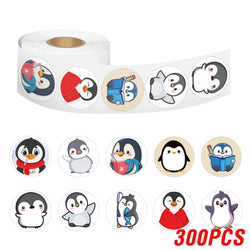 100-500pcs Cartoon Penguin Stickers For Kid Funny Decal Toy Gift DIY Decoration Label Cute Animal Label Stationery Sticker (Online Order Only)
