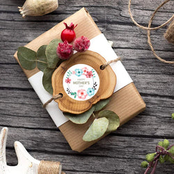 100-500pcs New Round Shape 100pcs Happy Mother's Day Gifts Label Sticker Kraft Happy Birthday Gifts Label Tag (ONLINE ORDER ONLY)