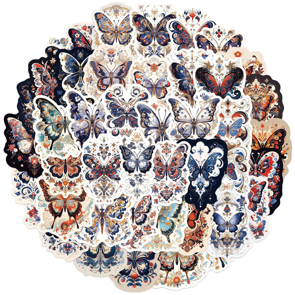 Cartoon Butterfly Vinyl Stickers for Snowboard Laptop Luggage Car Fridge DIY 10/30/50Pcs (ONLINE ORDER ONLY)